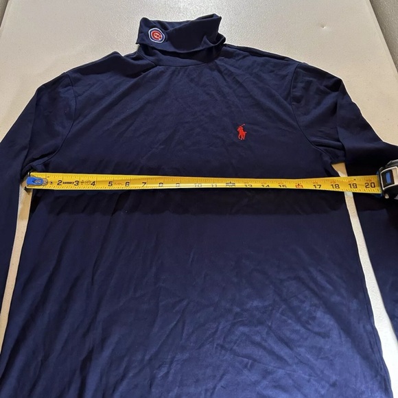 polo ralph lauren Chicago Cubs Shirt Blue Turtleneck Embroidered MLB Baseball S - Picture 8 of 12